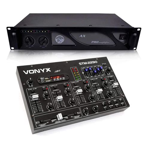 Enceintes Sono Vexus Pack Sono Enceintes 4000W Table De Mixage 4