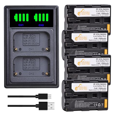 1900Mah NP FM500H Np FM500H Batterij Oplader Kits Grandado