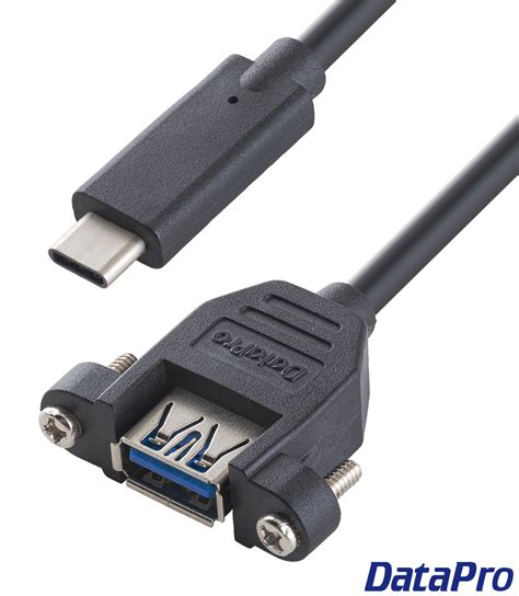 Panel Mount Usb C To A 31 Extension Cable Datapro