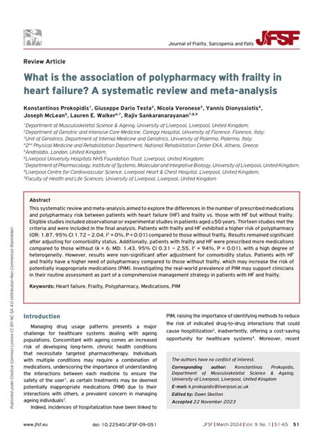 PDF What Is The Association Of Polypharmacy With Frailty In Heart