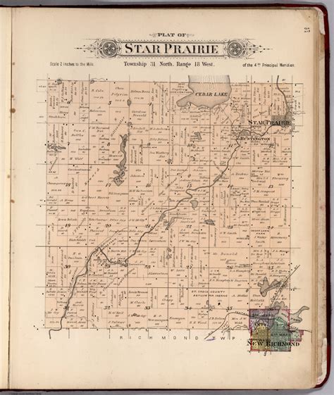 Star Prairie Saint Croix County Wisconsin David Rumsey Historical