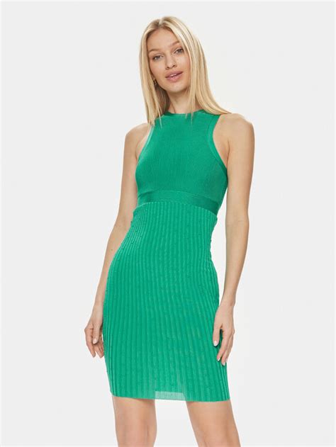 Marciano Guess Rochie Tricotat Ggk Z Verde Bodycon Fit Modivo Ro