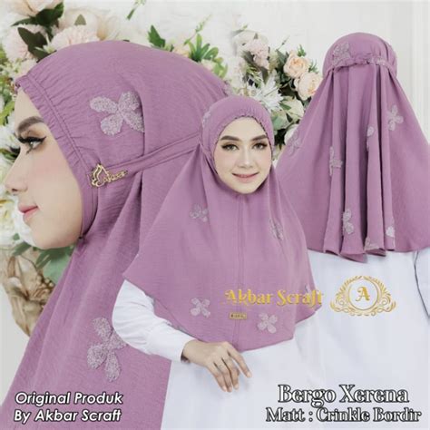 Jual Hijab Ori Al Akbar Xerena Crinkle Airflow Bordir Timbul Shopee