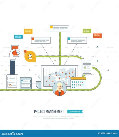 Concept Voor Bedrijfsanalyse Het Raadplegen Strategie Planning Projectleiding Vector