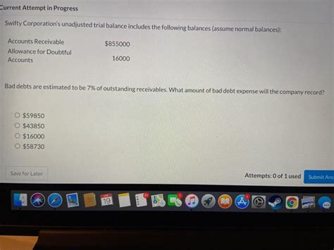 Solved Current Attempt In Progress Swifty Corporation S Chegg