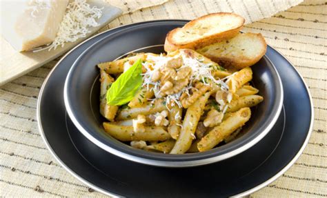 Penne With Red Pepper Walnut Pesto Jamie Geller