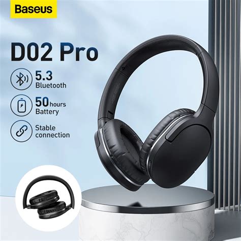 Baseus D02 Pro Wireless Bluetooth Headphones HIFI Stereo Earphones