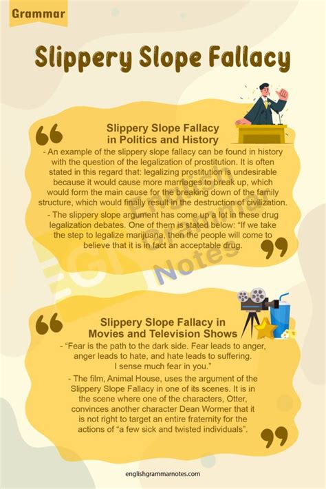 Slippery Slope Fallacy Examples In Politics History Movies And