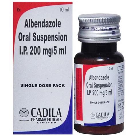 Albendazole Oral Suspension Ip Treatment Stomach Worms At Best Price