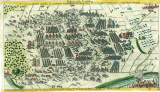 Deutschland Siebenjährige Krieg Perspectivische Vorstellung der