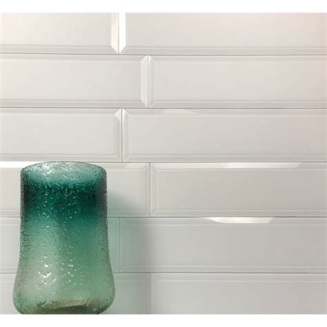 Abolos Frosted Elegance Frosted White Matte 3 In X 12 In Matte Glass Subway Peel And Stick Wall