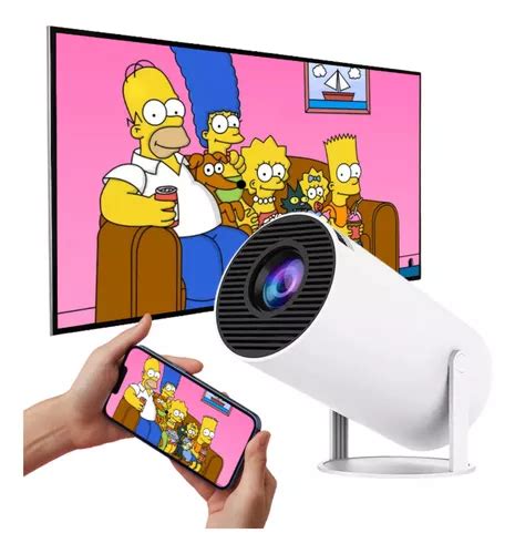 Projetor Led Portátil Smart Wifi Bluetooth Android 4k Cinema Cor Branco