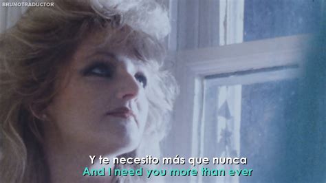 Bonnie Tyler Total Eclipse of the Heart Lyrics Español Video