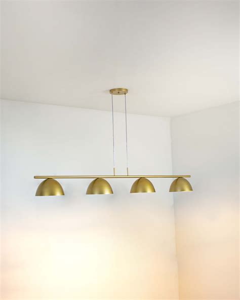 Lustre Pendente Retangular Industrial Cm Dourado Iluminamundo