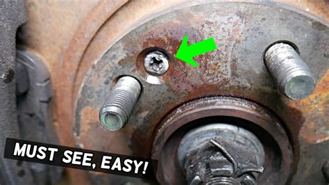 HYUNDAI DISC BRAKE ROTOR BOLT STUCK HOW TO GET DISC BOLTS LOOSE