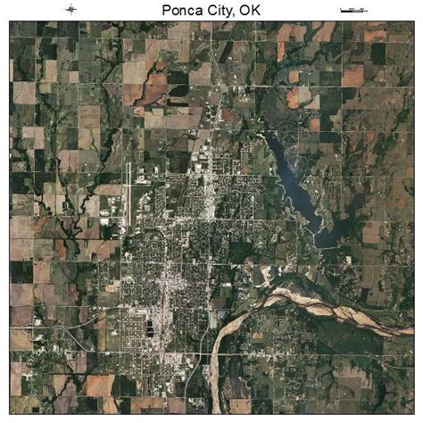 Aerial Photography Map of Ponca City, OK Oklahoma