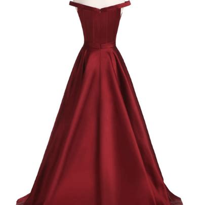 Burgundy Satin Prom Dress Long Prom Dresses Prom Dresses Evening Dress