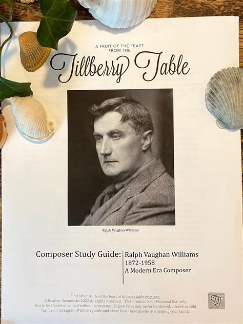 Vaughan Williams Composer Study Guide 1900s - Etsy