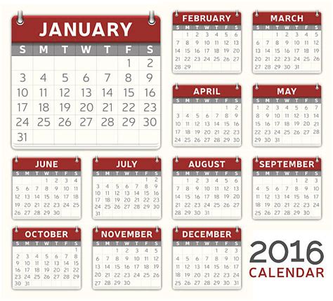 February 2016 Calendar Stock Photos Pictures And Royalty Free Images