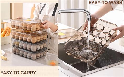 Gion Plastic Transparent Single Layer Grids Egg Storage Box With Lid