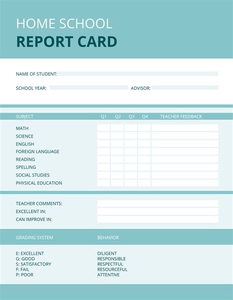 Editable Report Card Template At Vandavinablog Blog