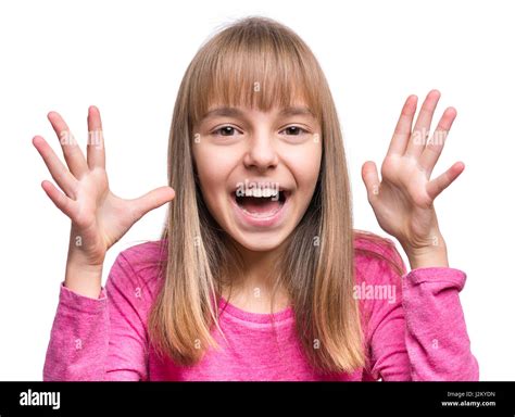 Emotional Portrait Of Girl Stock Photo Alamy