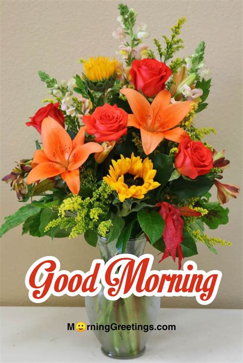 Good Morning Greetings With Bouquet Bouquet Of Sunshine Morning