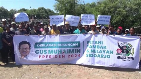 Petani Tambak Nelayan Sidoarjo Deklarasi Dukung Gus Muhaimin Sebagai