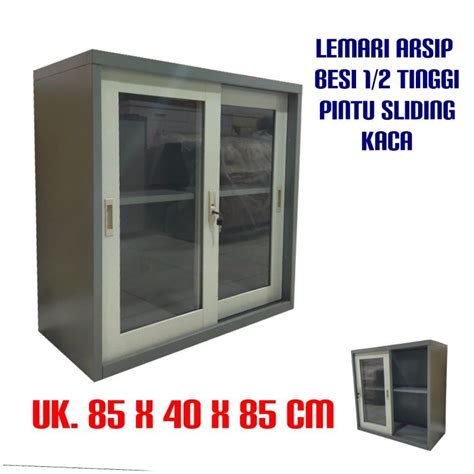 Jual Lemari Arsip Tinggi Pintu Sliding Kaca Shopee Indonesia