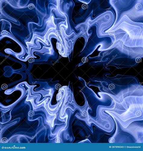 Digital Sifi Blue Smoke Abstract Background Stock Illustration