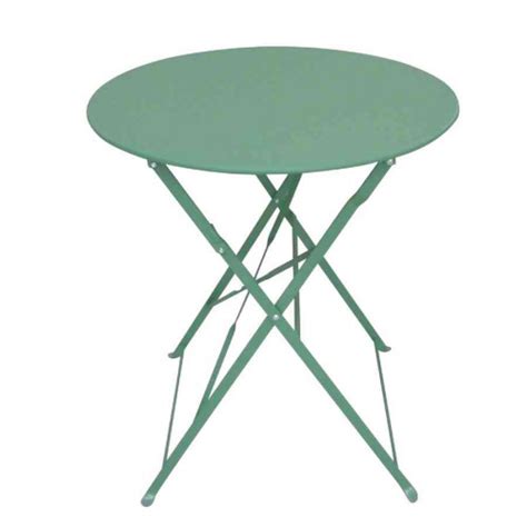 Chalet Jardin Table De Jardin Pliante Ronde BISTROT Vert