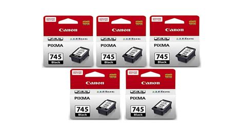 Canon Pg 745 Black Original Ink Cartridge Set Of 5 Wis Ink Trading