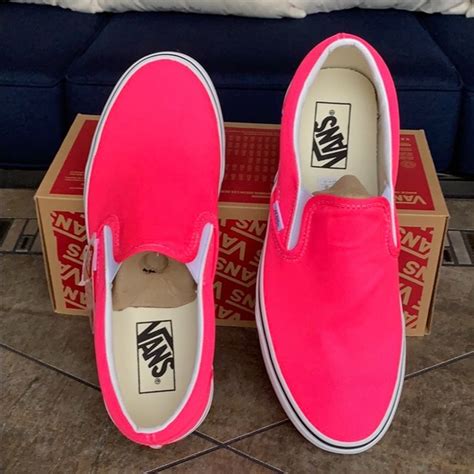 Vans Shoes Vans Classic Slip On Neon Knockout Pinktrwt Wmns Poshmark