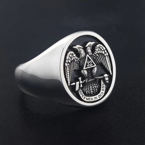 Scottish Rite 32 Degree Mason Freemasonry Masonic 925 Sterling Silver