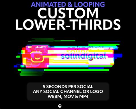 Glitch Custom Social Media Lower Thirds For Twitch Youtube Tiktok