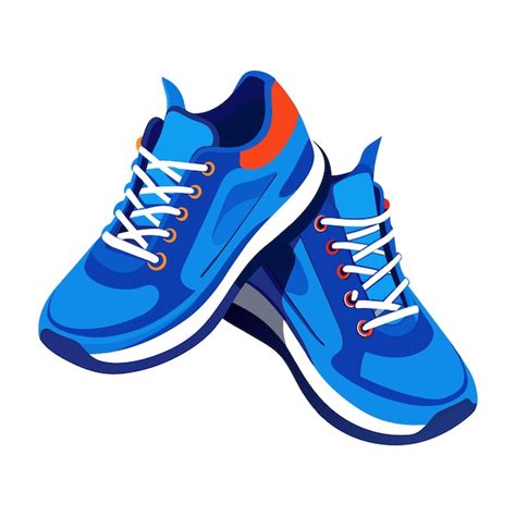 Zapatos De Tenis Deportivos Azules Vector Premium