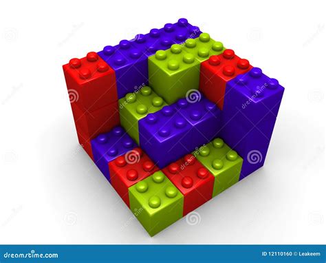 Building lego blocks stock illustration. Image of colors - 12110160