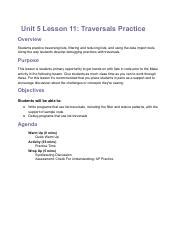 Unit 5 Lesson 11 Traversals Practice Pdf Unit 5 Lesson 11 Traversals