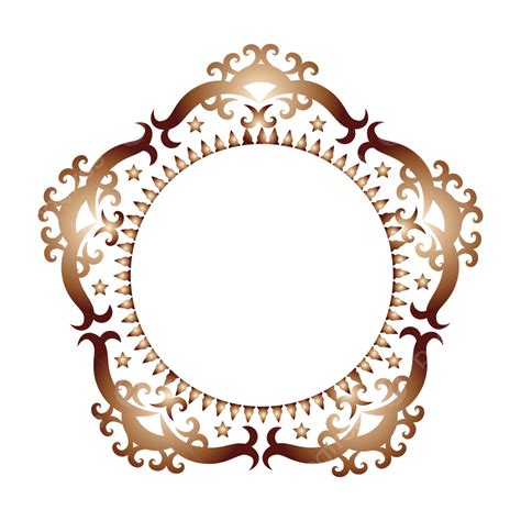 Golden Frame Design Vector Frame Art Circle Png And Vector With