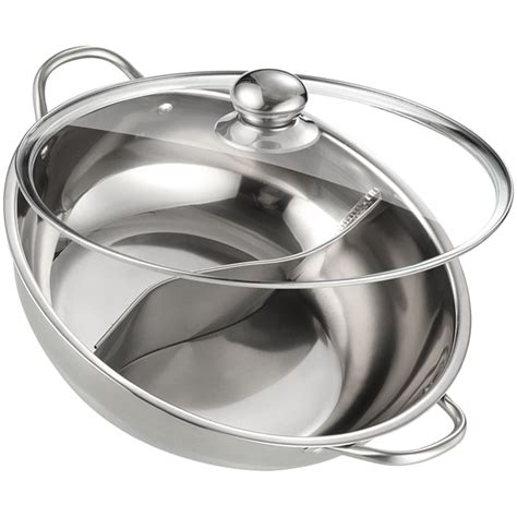 Wynbing Stainless Steel Shabu Hot Pot Divider Home Hot Pot With Cover