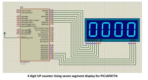 Interfacing Of Seven Segment Display With Pic16f877a Microcontroller