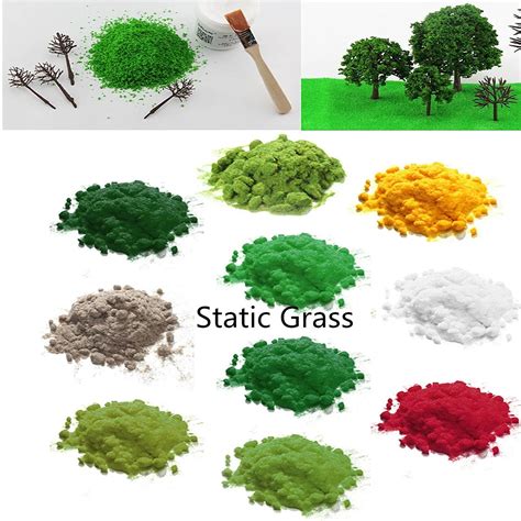 120g 2mm Miniature Scene Grass Flock Turf Flock Lawn Grass Powder STATIC GRASS for O HO N ...