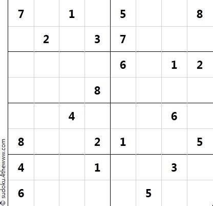 8x8 Sudoku Puzzles