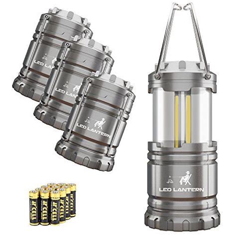 MalloMe LED Camping Lantern Flashlights 4 Pack SUPER BRIGHT 350