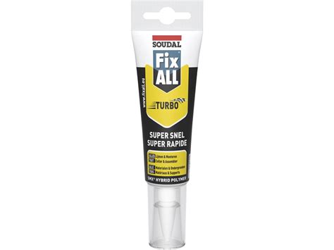 Soudal Fix All Turbo Colle De Construction 150ml Blanc Hubo