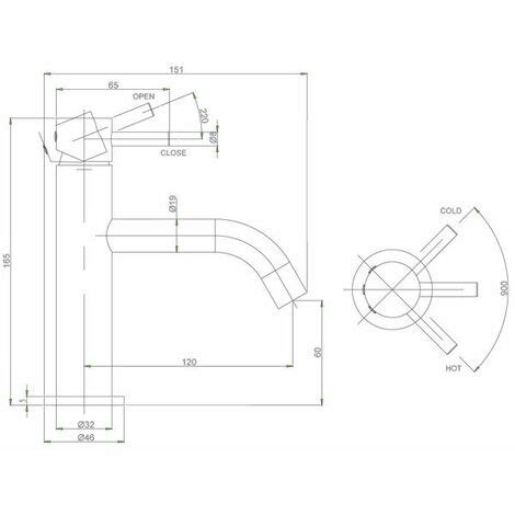 Crosswater Mpro Monobloc Basin Mixer Tap Chrome PRO110DNC