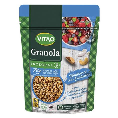 Granola Integral Zero Tradicional Castanha Vitao 250g Me Gusta Veg