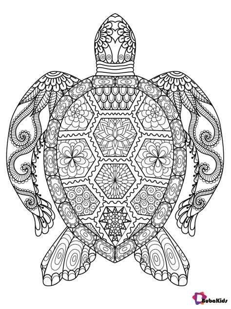 Sea Turtle Mandala Coloring Pages For Adults Coloring Pages