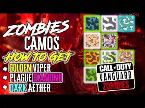 HOW TO UNLOCK ALL CAMOS IN ZOMBIES All VANGUARD Zombies Camo Challenges