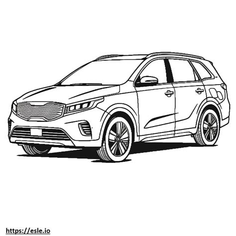 Kia Sorento Hybrid Awd 2024 Coloring Page